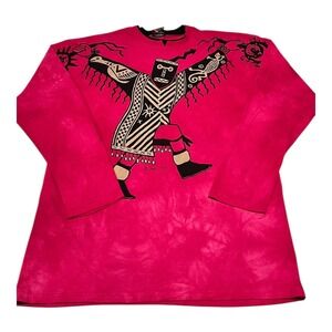 Vintage Dagoli Canada XL‎ Celestial Dancer Tie-Dye Sweatshirt Pink